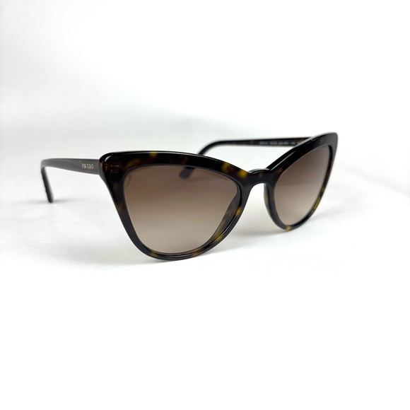 Prada SPR01V Cat Eye Sunglasses Tortoise Brown NWOT w Box Case Cloth Authentic - Picture 4 of 16